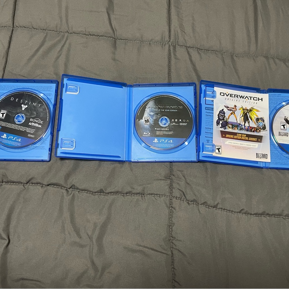 Sony Blue DVDs & Blu-ray Discs Collection Destiny Shadow of Mordor and overwatch